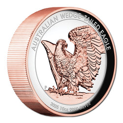 2025 Wedge-Tailed Eagle 10oz Silver Proof Rose Gold Gilded Ultra High Relief