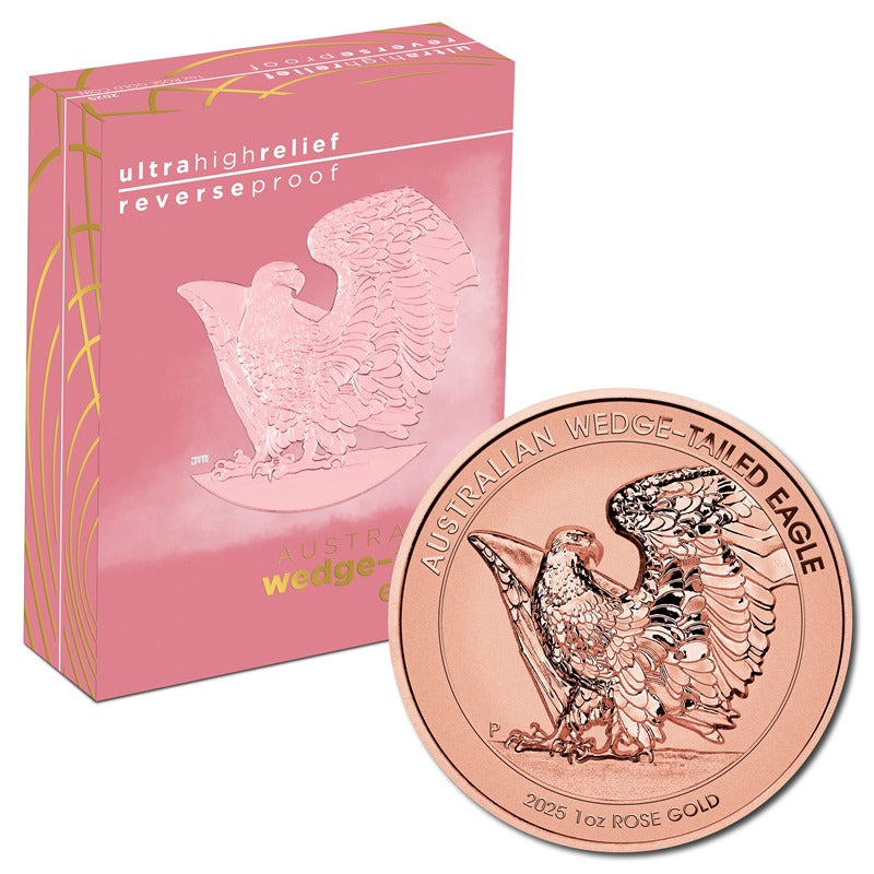 2025 Wedge-Tailed Eagle 1oz Rose Gold Ultra High Relief Reverse Proof