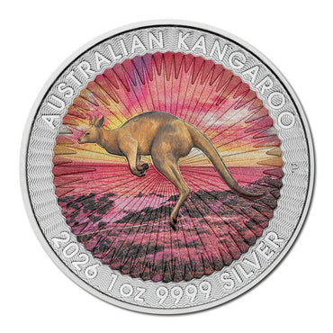 2026 Sundowner Red Kangaroo Coloured 1oz Silver