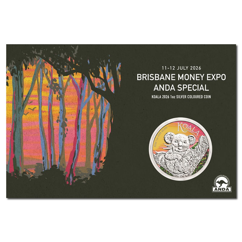 2026 Koala Coloured 1oz Silver - Brisbane ANDA Expo