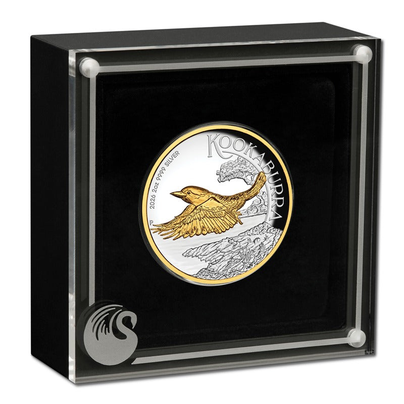 2026 Kookaburra 2oz Silver Proof High Relief Gilded