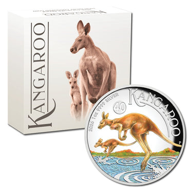 2026 Kangaroo 1oz Silver Colour High Relief