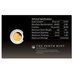 2026 Mini Kangaroo 0.5g Gold Proof Coin
