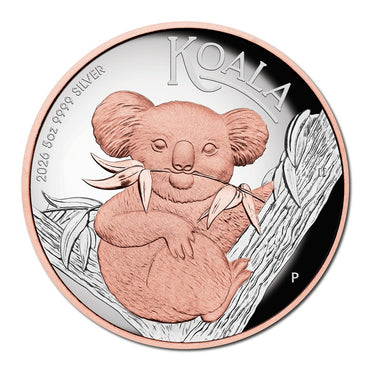 2026 Koala 5oz Silver High Relief Gilded Proof