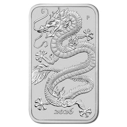 2026 Dragon 1oz Silver Rectangular Coin UNC