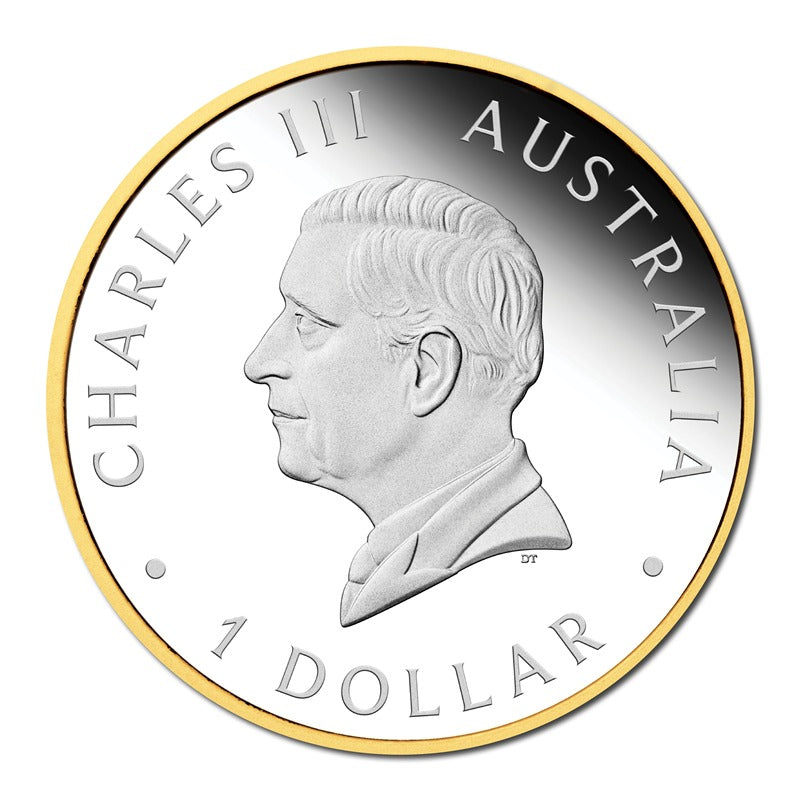 2026 Australian Nugget 40th Anniversary Gilded 1oz Silver Proof
