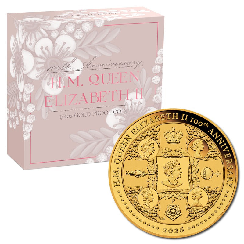 2026 HM Queen Elizabeth II 100th Anniversary 1/4oz Gold Proof
