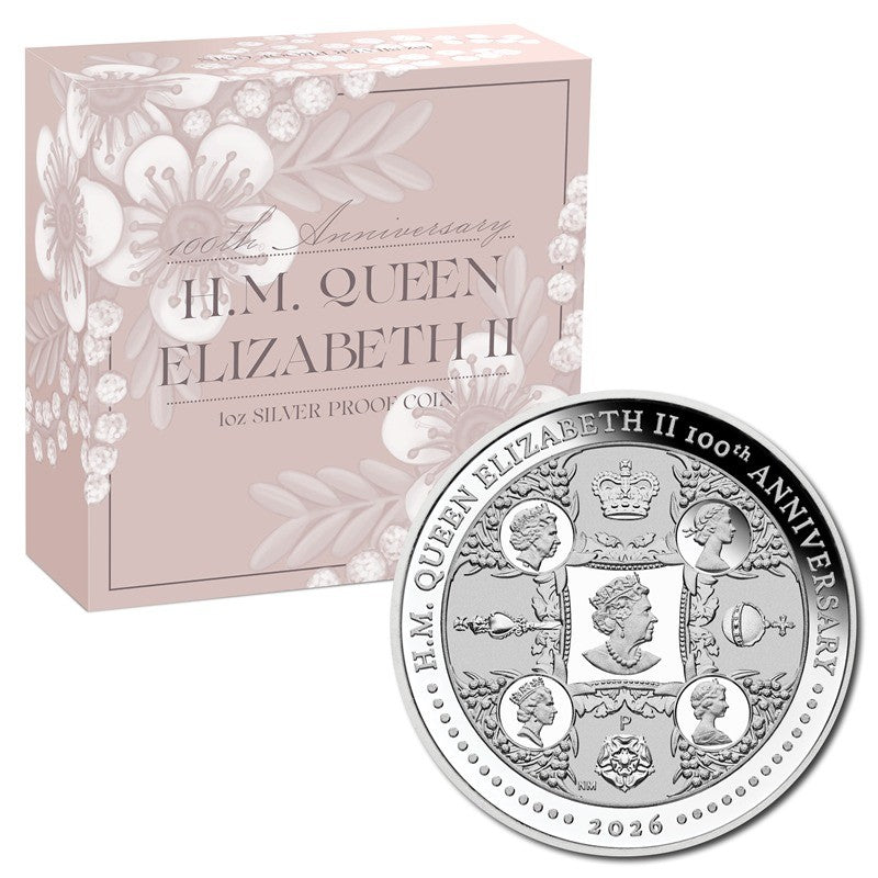 2026 HM Queen Elizabeth II 100th Anniversary 1oz Silver Proof