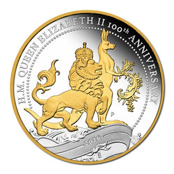 2026 HM Queen Elizabeth II 100th Anniversary Gilded 1oz Silver Proof