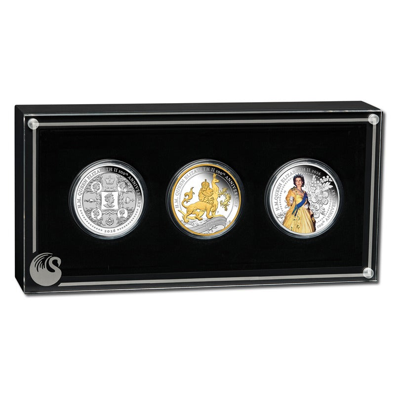 2026 HM Queen Elizabeth II 100th Anniversary 1oz Silver Three Coin Set