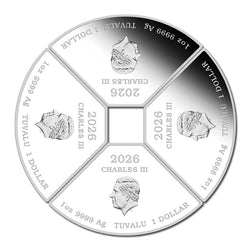 Tuvalu 2026 Year of the Horse Quadrant 1oz Silver 4 Coin Set - PRE-ORDER