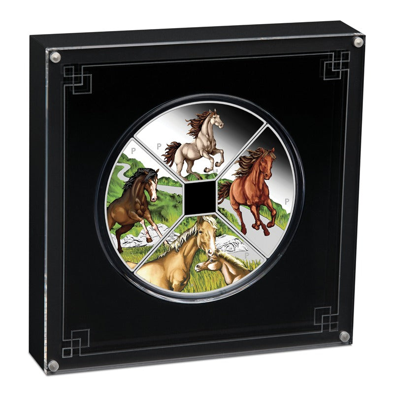 Tuvalu 2026 Year of the Horse Quadrant 1oz Silver 4 Coin Set - PRE-ORDER