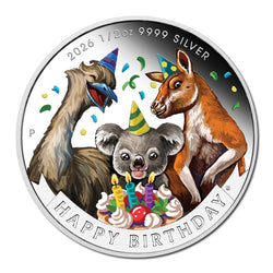 2026 Happy Birthday Coloured 1/2oz Silver Proof