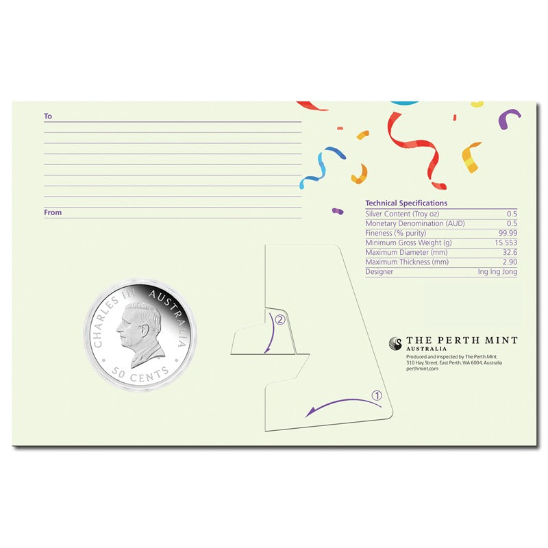 2026 Happy Birthday Coloured 1/2oz Silver Proof