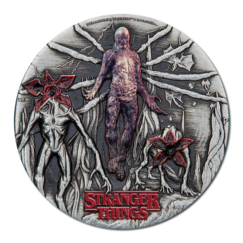 Tuvalu 2026 Stranger Things - Villains 2oz Silver Antiqued Coloured