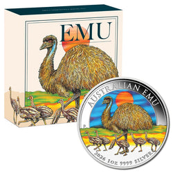 2026 Australian Emu Coloured 1oz Silver Coin
