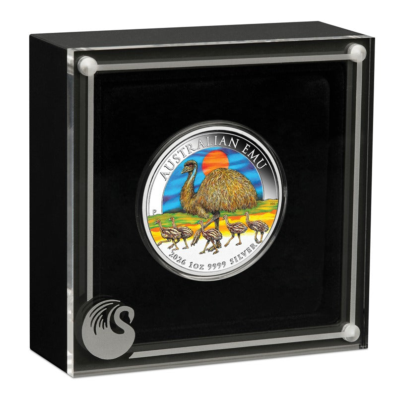 2026 Australian Emu Coloured 1oz Silver Coin