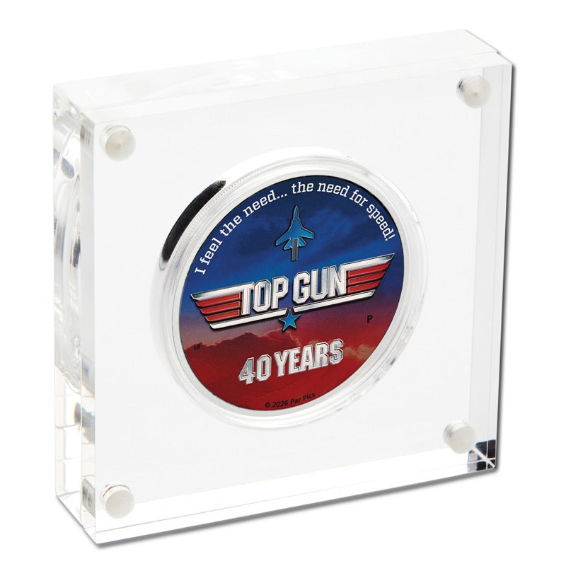 Tuvalu 2026 40 Years of Top Gun 1oz Silver Coloured