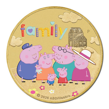 Tuvalu 2026 $1 Peppa Pig - Family UNC