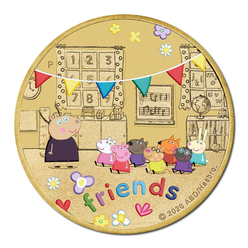 Tuvalu 2026 $1 Peppa Pig - Friends Three Coin Set UNC - LIMIT 2
