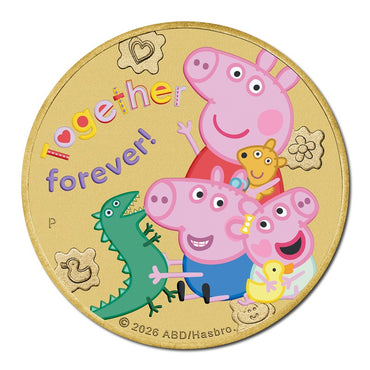 Tuvalu 2026 $1 Peppa Pig - Together Forever UNC