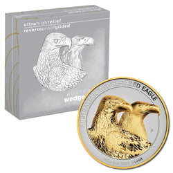 2026 Australian Wedge-Tailed Eagle Gilded 5oz Silver Reverse Proof Ultra High Relief