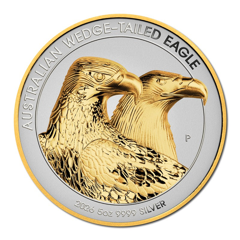 2026 Australian Wedge-Tailed Eagle Gilded 5oz Silver Reverse Proof Ultra High Relief