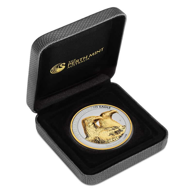 2026 Australian Wedge-Tailed Eagle Gilded 5oz Silver Reverse Proof Ultra High Relief