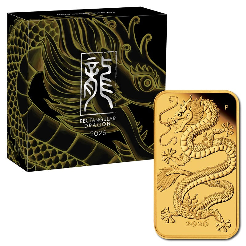 2026 Dragon Rectangular 1oz Gold Proof