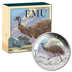2026 Australian Emu Coloured 1oz Silver