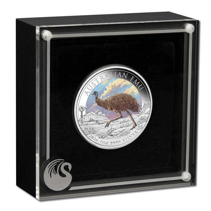 2026 Australian Emu Coloured 1oz Silver