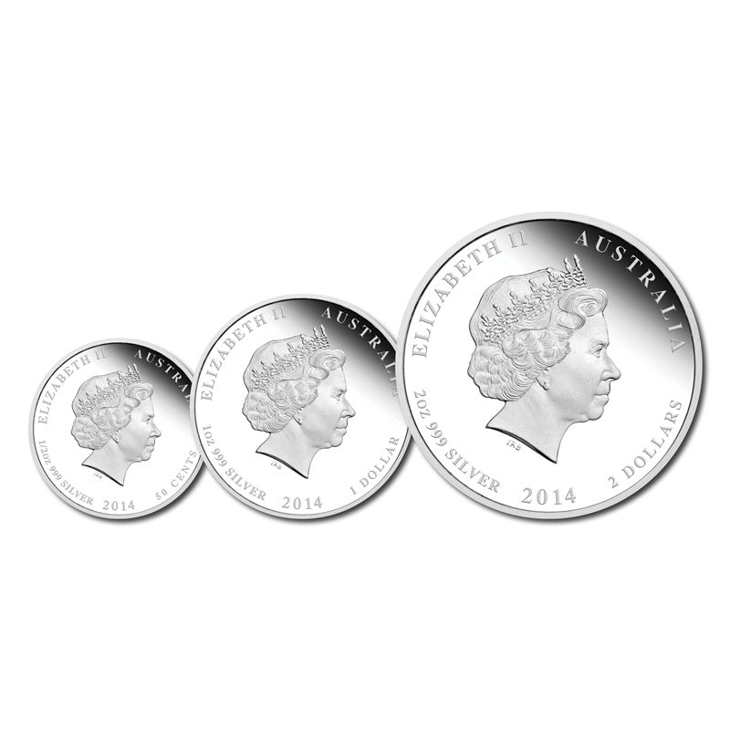2014 Year of the Horse 3 Coin Silver Proof Set