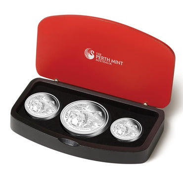 2014 Year of the Horse 3 Coin Silver Proof Set