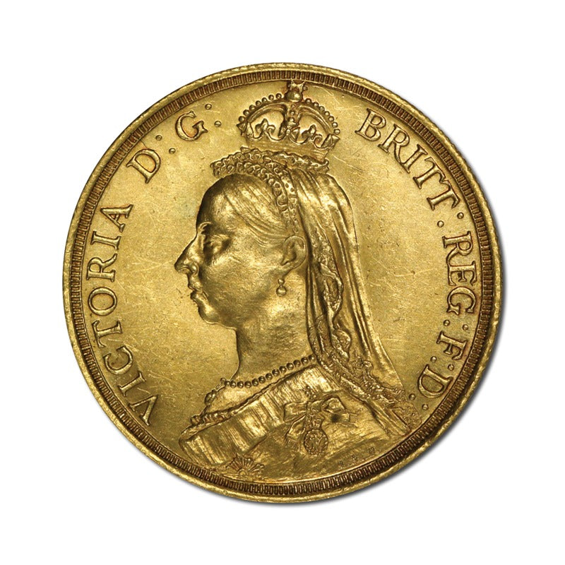 Great Britain 1887 Gold 2 Pounds Jubilee Head