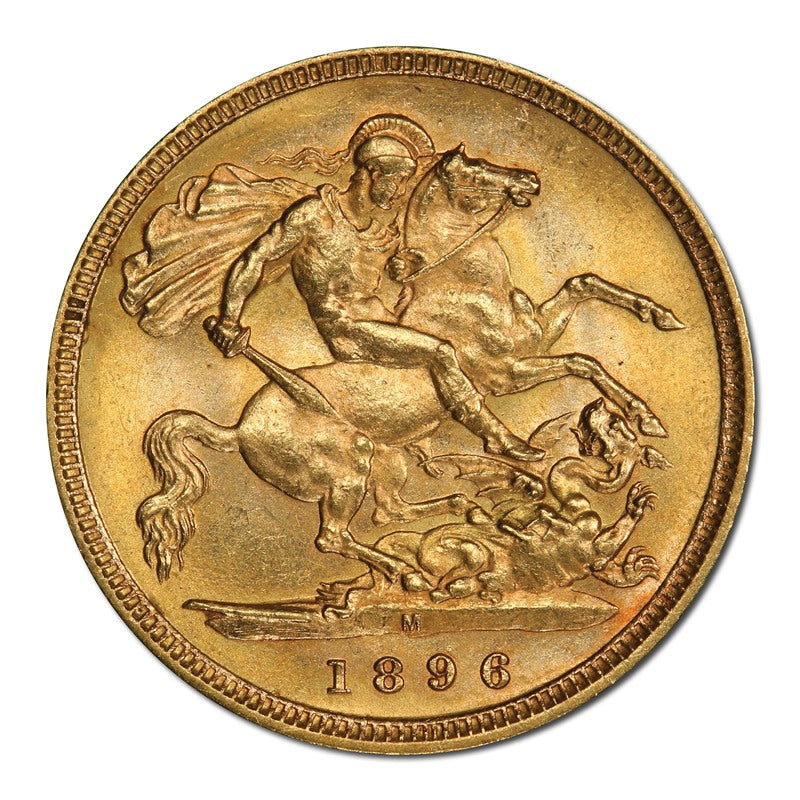 1896 Melbourne Gold Half Sovereign PCGS AU58