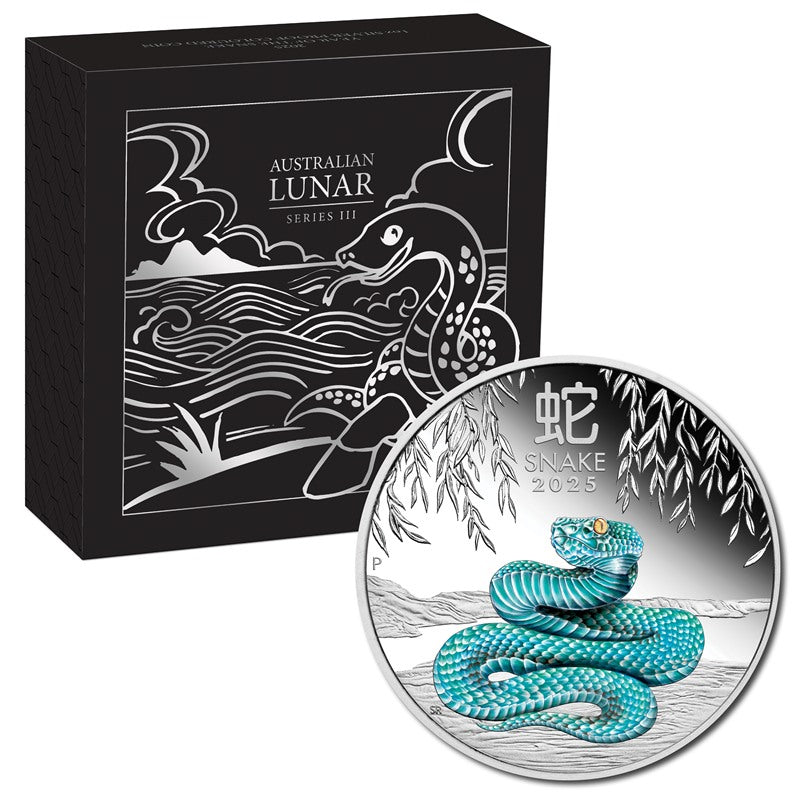 2025 Year of the Snake Coloured 1oz Silver Proof