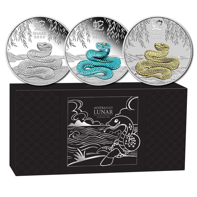 2025 Year of the Snake 1oz Silver Trio