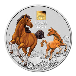 2026 Year of the Horse 1 Kilo Silver Coin with Gold Privy Mark - PRE-ORDER