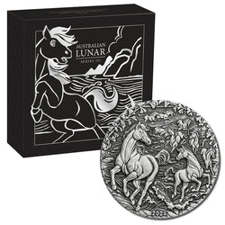 2026 Year of the Horse 2oz Silver Antiqued