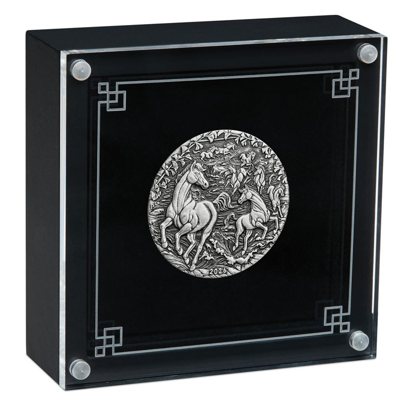 2026 Year of the Horse 2oz Silver Antiqued