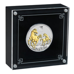 2026 Year of the Horse Gilded 1oz Silver