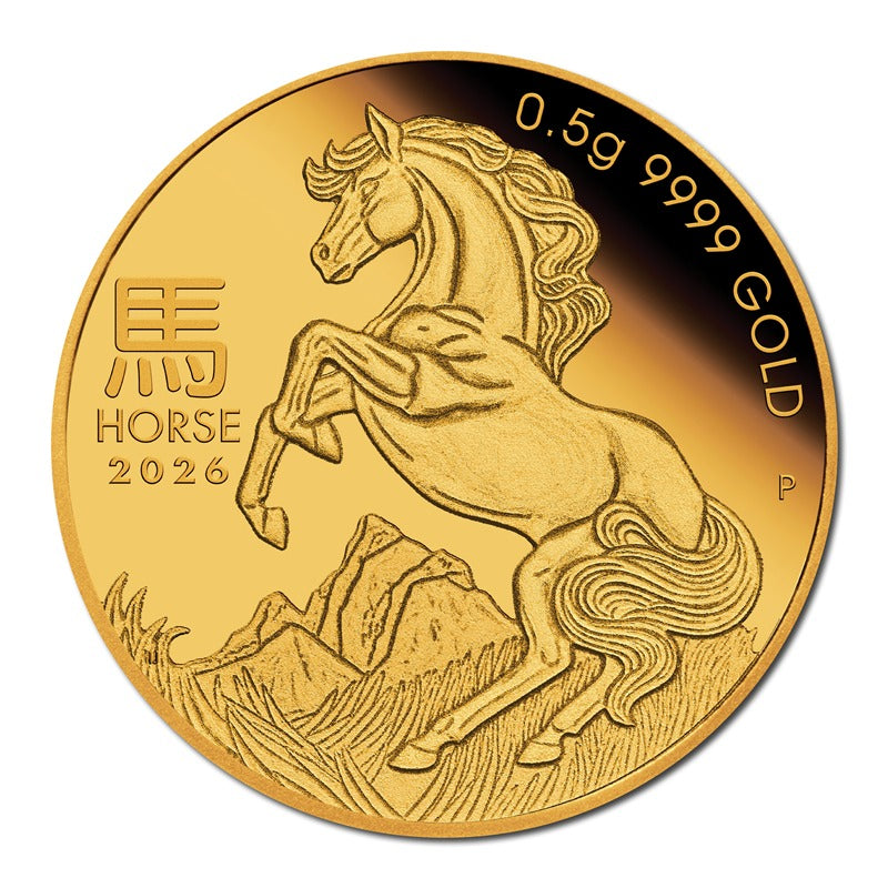 2026 Year of the Horse 0.5g Gold Proof Coin