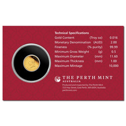 2026 Year of the Horse 0.5g Gold Proof Coin