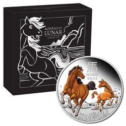 2026 Year of the Horse Coloured 1oz Silver Proof