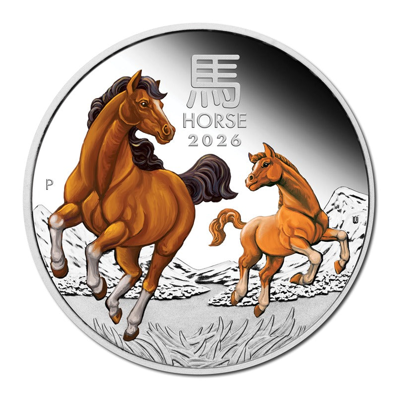 2026 Year of the Horse Coloured 1oz Silver Proof