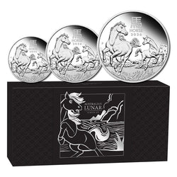 2026 Year of the Horse Three Coin Silver Proof Set
