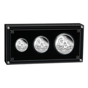 2026 Year of the Horse Three Coin Silver Proof Set
