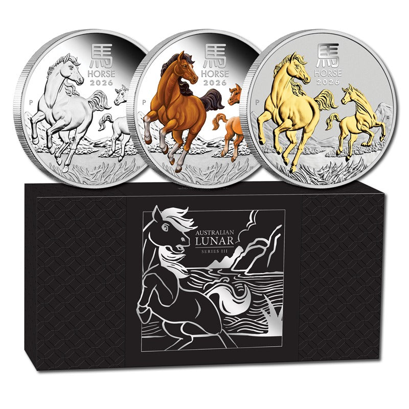 2026 Year of the Horse 1oz Silver Trio
