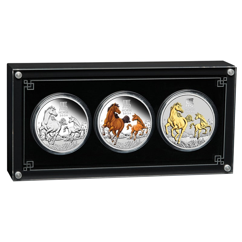 2026 Year of the Horse 1oz Silver Trio