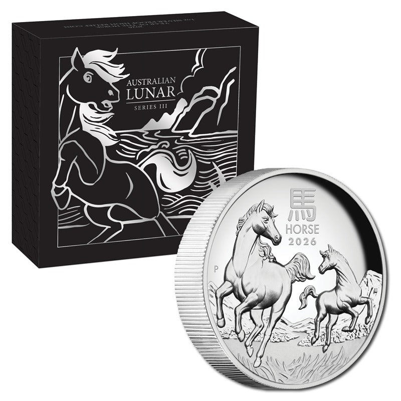 2026 Year of the Horse High Relief 1oz Silver Proof